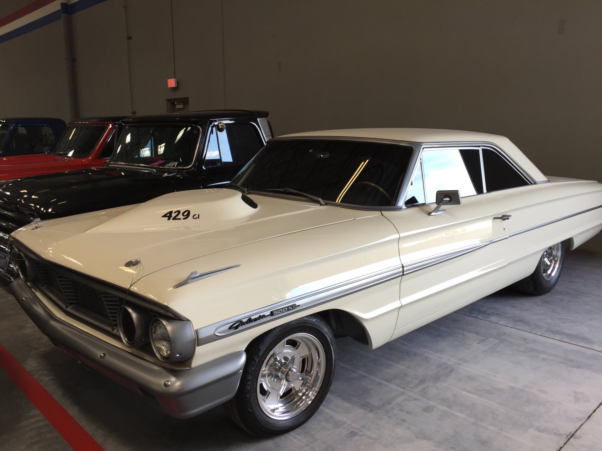 Ford Galaxie 500XL 429 classic muscle car in indoor storage